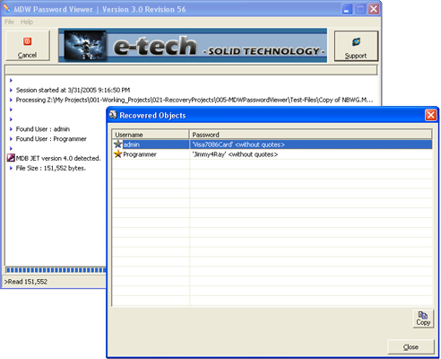 MDWRecovery / Simply Accounting Password Recovery screenshot